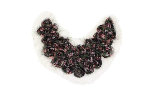 Floral Chiffon on Mesh Applique  APP00166